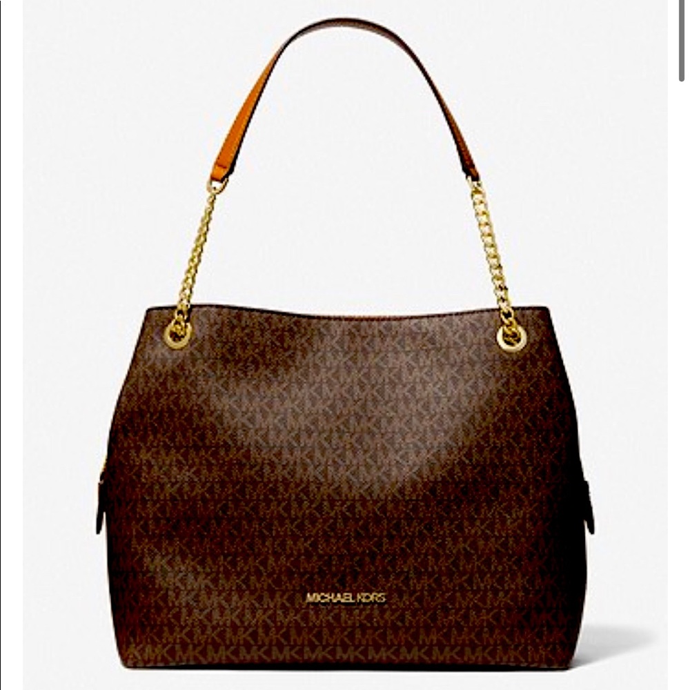 MICHAEL KORS | Jet Set Logo Chain Tote Bag
